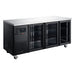 Williams Topaz Under Counter - Three Door Black Under Counter Glass Door Fridge - HTU3GBHC