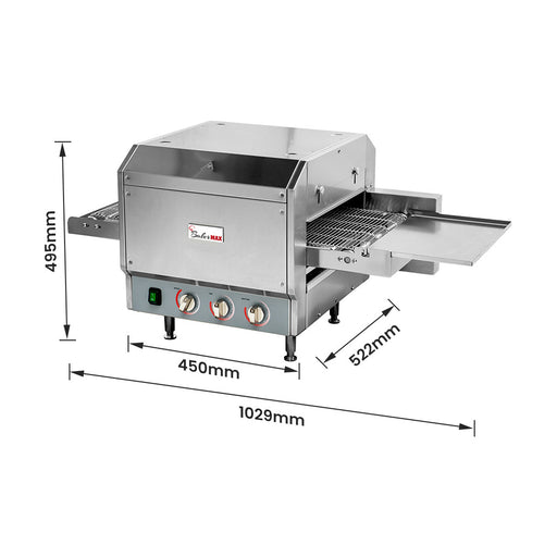 Bakermax Electric Conveyor Pizza Ovens - HX-14EP
