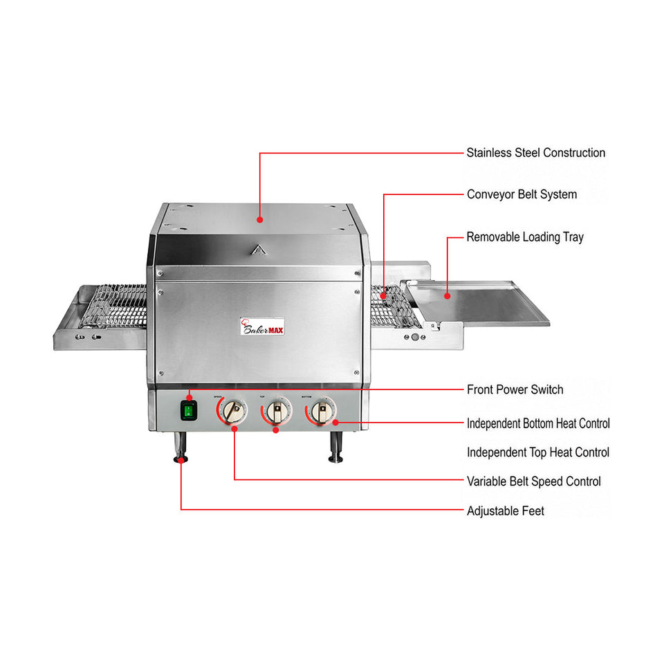Bakermax Electric Conveyor Pizza Ovens - HX-14EP