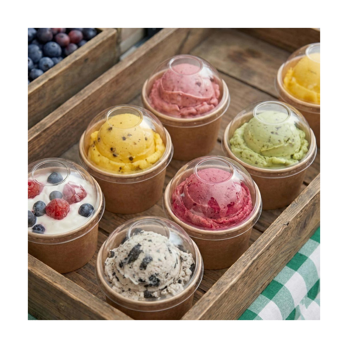 PakMax 5oz Icecream Cup Dome Lid - ICC-DL-5C-LID
