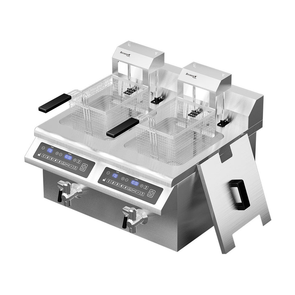 Benchstar Double Tanks Auto Lifting Induction Fryer - IF7000D-AL
