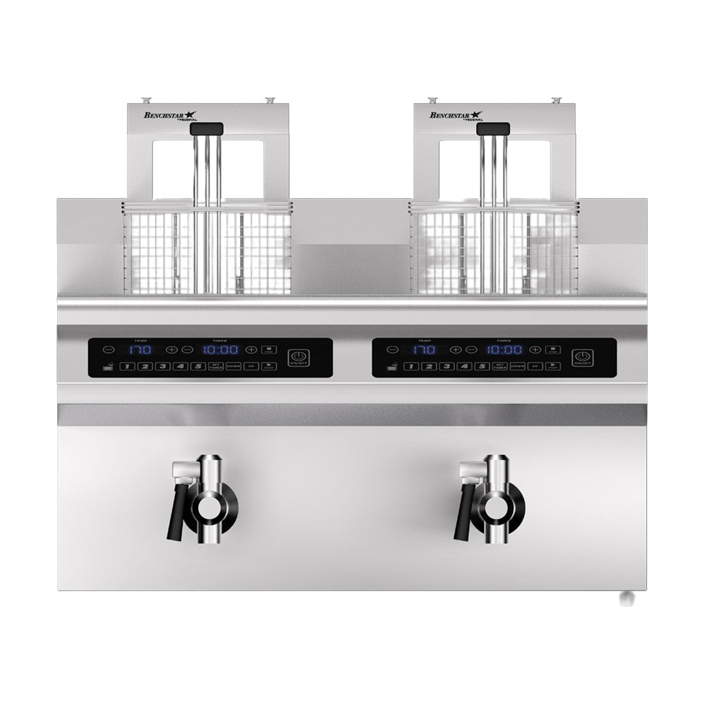 Benchstar Double Tanks Auto Lifting Induction Fryer - IF7000D-AL