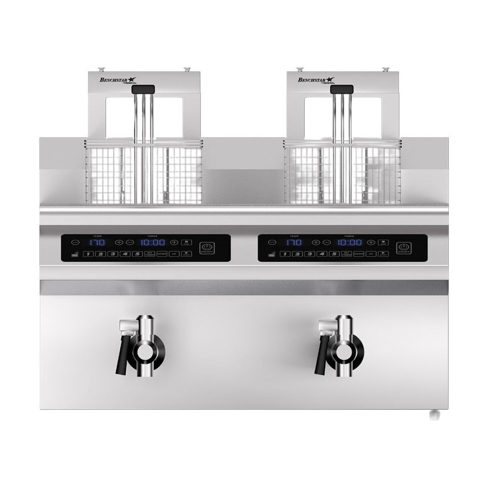 Benchstar Double Tanks Auto Lifting Induction Fryer - IF7000D-AL