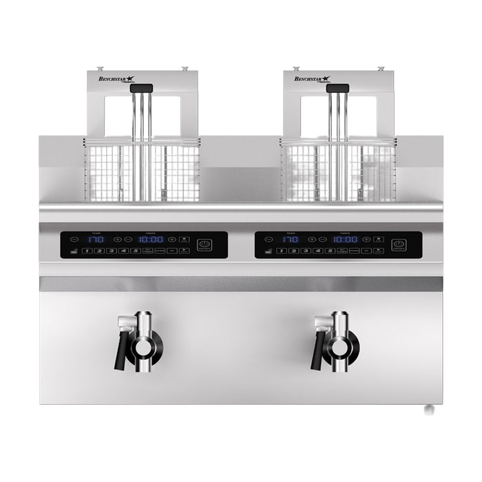 Benchstar Double Tanks Auto Lifting Induction Fryer - IF7000D-AL