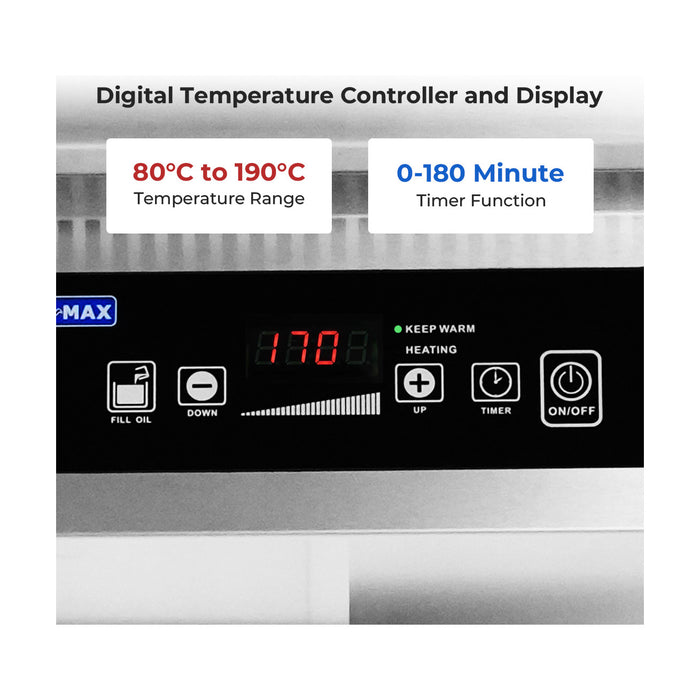 Electmax 700 Series Induction Single Fryer with Splashback - IFS7-30L