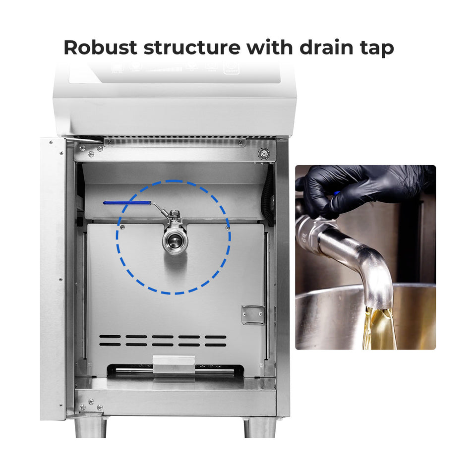 Electmax 700 Series Induction Single Fryer with Splashback - IFS7-30L