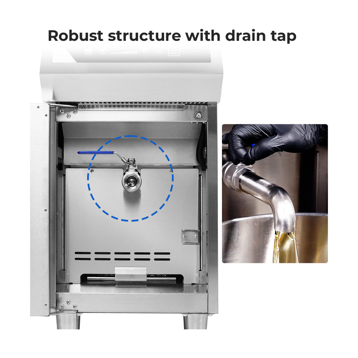 Electmax 700 Series Induction Single Fryer with Splashback - IFS7-30L