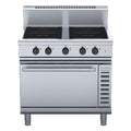 Waldorf 800 Series 900mm Induction Range Convection Oven - 4 Zone, 4 x 3.5kW Round - IN8410ECR3
