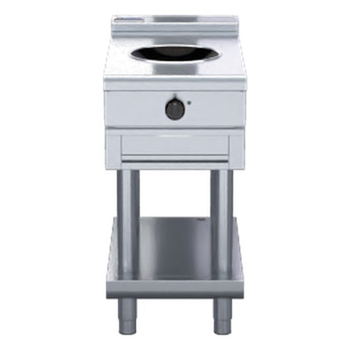 Waldorf Bold 450mm Induction Wok Low Back Version - Leg Stand - INLB8100W3-LS