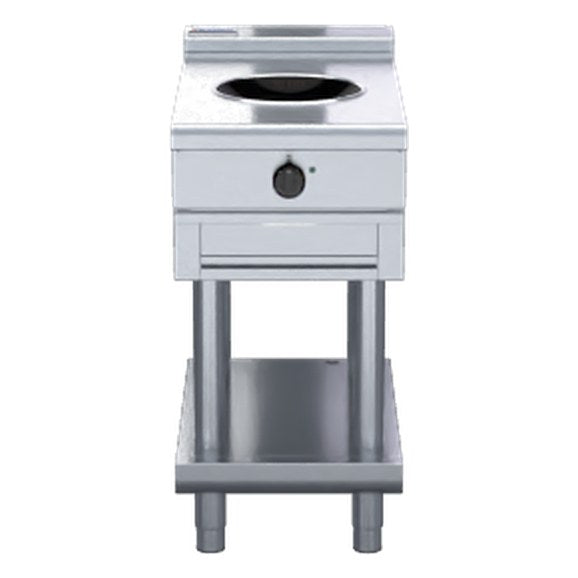 Waldorf Bold 450mm Induction Wok Low Back Version - Leg Stand - INLB8100W3-LS