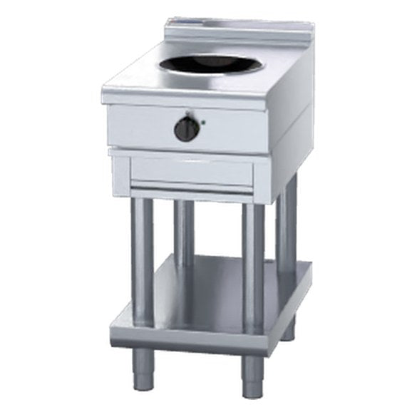 Waldorf Bold 450mm Induction Wok Low Back Version - Leg Stand - INLB8100W3-LS