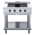 Waldorf 800 Series 900mm Electric Induction Cooktop Low Back Version - Leg Stand - 4 x 5kW Full Area - INL8400F-LS