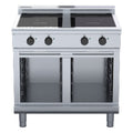 Waldorf 800 Series 900mm Electric Induction Cooktop Low Back Version - Cabinet Base - 4 x 3.5kW Round - INL8400R3-CB