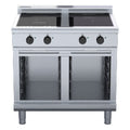 Waldorf 800 Series 900mm Electric Induction Cooktop Low Back Version - Cabinet Base - 2 x 3.5kW Round - INL8400R3F-CB