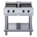 Waldorf 800 Series 900mm Electric Induction Cooktop Low Back Version - Leg Stand - 2 x 3.5kW Round - INL8400R3F-LS