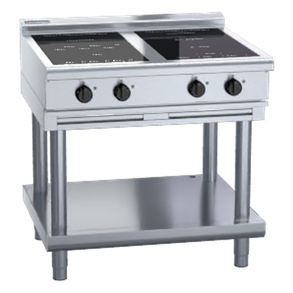 Waldorf 800 Series 900mm Electric Induction Cooktop Low Back Version - Leg Stand - INL8400R3F-LS