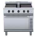 Waldorf 800 Series 900mm Induction Range Convection Oven Low Back Version - 4 x 5.0kW Round - INL8410ECR5