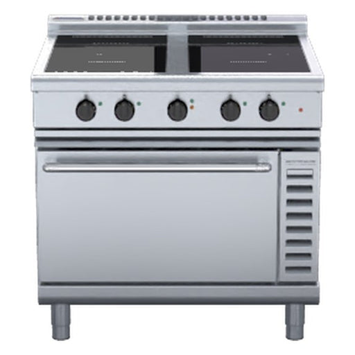 Waldorf 800 Series 900mm Induction Range Convection Oven Low Back Version - INL8410ECR5F