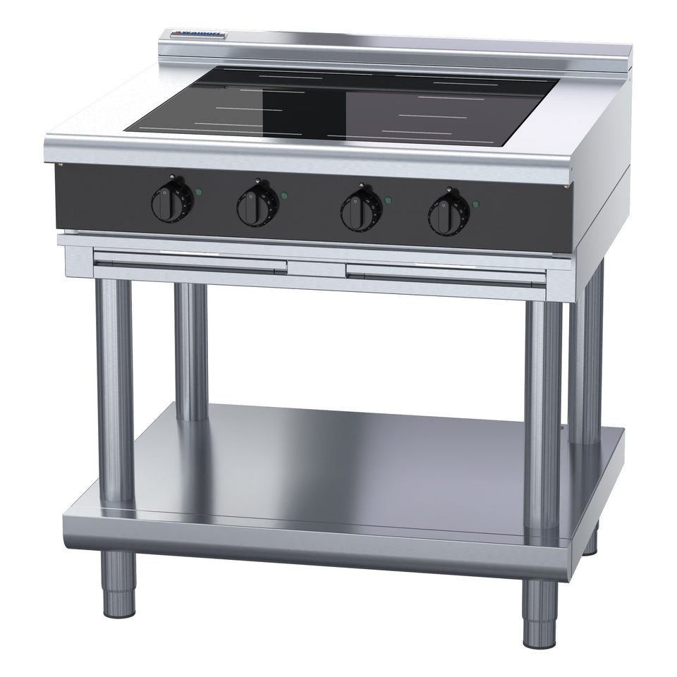 Waldorf Bold 900mm Electric Induction Cooktop Low Back Version - Leg Stand - INLB8400F-LS