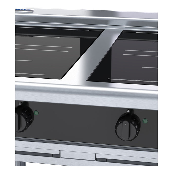 Waldorf Bold 900mm Electric Induction Cooktop Low Back Version - Leg Stand - INLB8400R3-LS