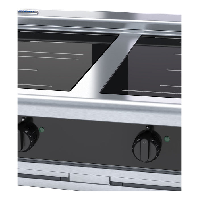 Waldorf Bold 900mm Electric Induction Cooktop Low Back Version - Bench Model - INLB8400R3F-B
