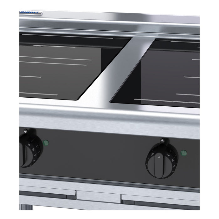Waldorf Bold 900mm Electric Induction Cooktop Low Back Version - Leg Stand - INLB8400R5F-LS