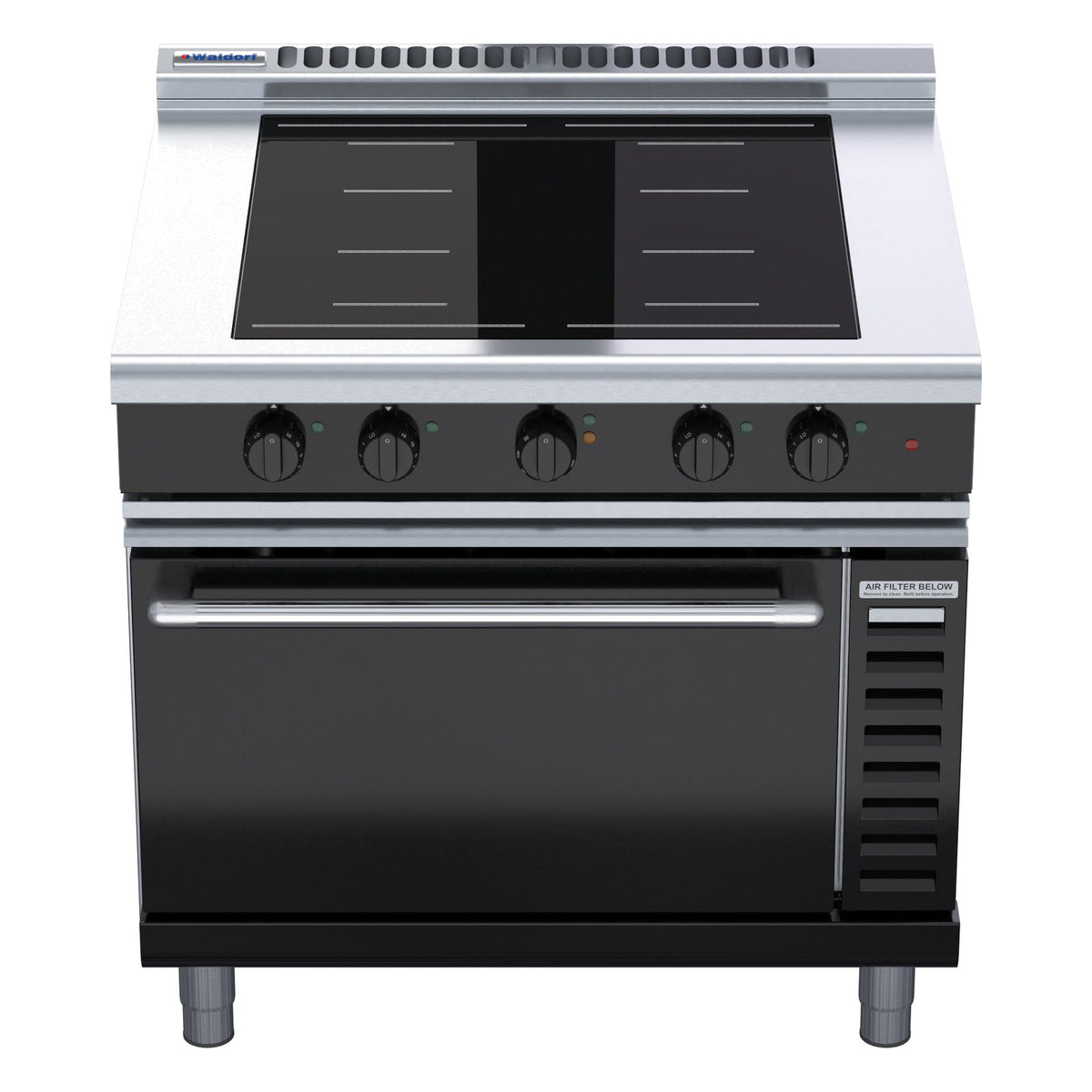 Waldorf Bold 900mm Induction Range Convection Oven Low Back Version - INLB8410ECF