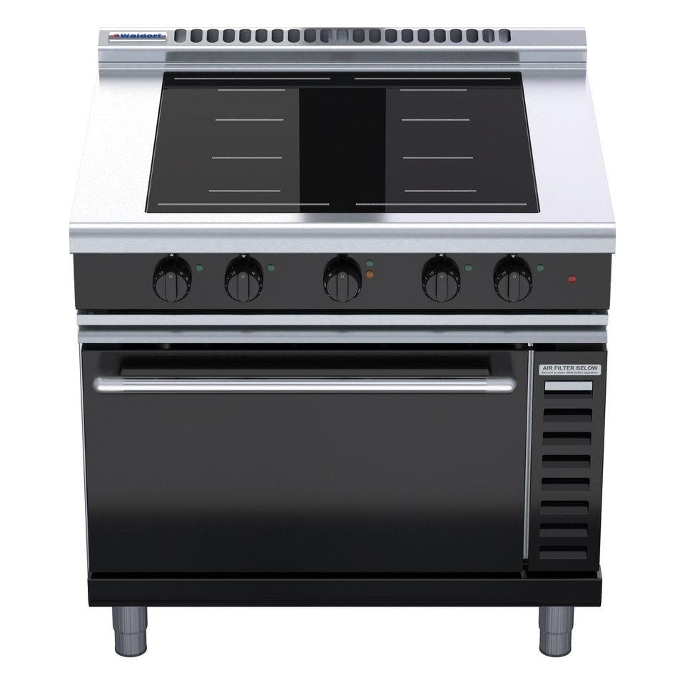 Waldorf Bold 900mm Induction Range Convection Oven Low Back Version - INLB8410ECF