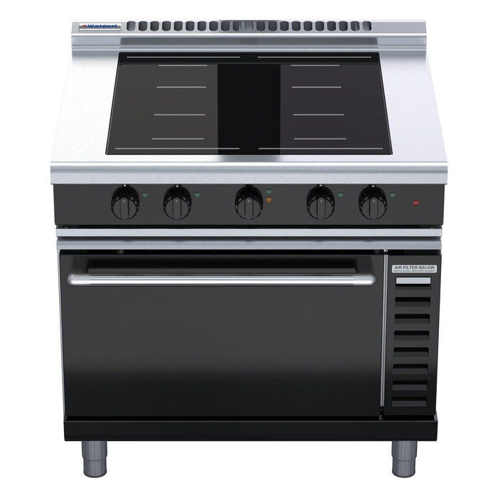 Waldorf Bold 900mm Induction Range Convection Oven Low Back Version - INLB8410ECF