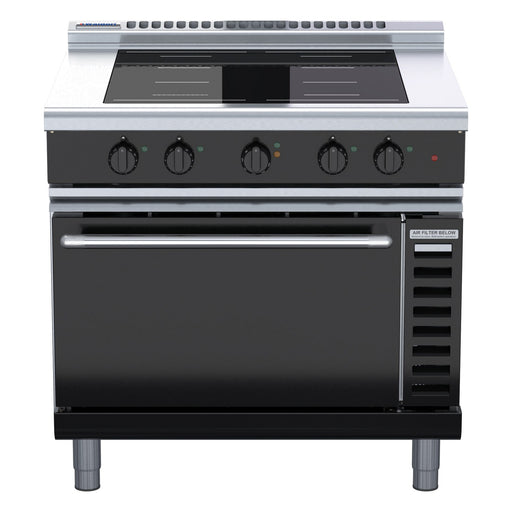 Waldorf Bold 900mm Induction Range Convection Oven Low Back Version - INLB8410ECF