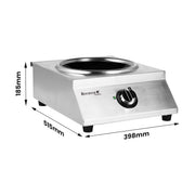 Benchstar Ceramic Induction Wok w/ Stainless Steel Body - IW500