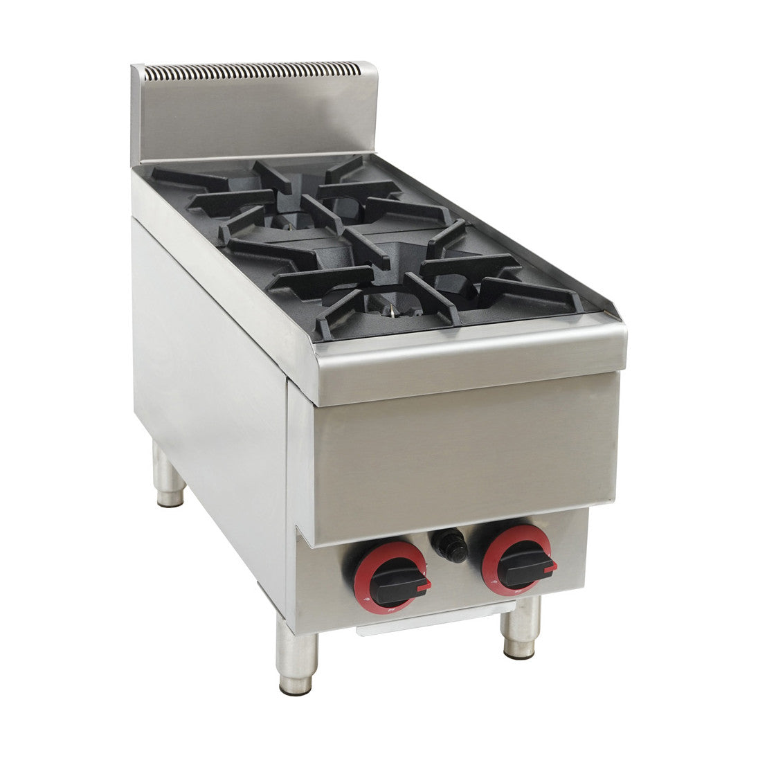 Gasmax Benchtop Natural Gas 2 Burner Cooktop with Splashback - JUS-TR-2B