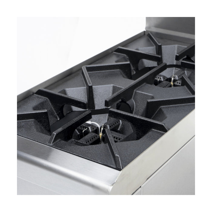 Gasmax Benchtop Natural Gas 2 Burner Cooktop with Splashback - JUS-TR-2B
