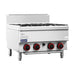 Gasmax Benchtop Natural Gas 4 Burner Cooktop with Splashback - JUS-TR-4B