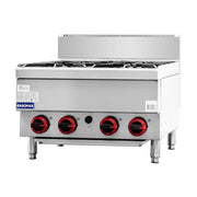 Gasmax Benchtop Natural Gas 4 Burner Cooktop with Splashback - JUS-TR-4B