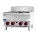 Gasmax Benchtop Natural Gas 4 Burner Cooktop with Splashback - JUS-TR-4B