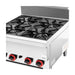 Gasmax Benchtop Natural Gas 4 Burner Cooktop with Splashback - JUS-TR-4B