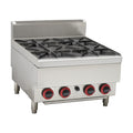 Gasmax Benchtop LPG 4 Burner Cooktop with Splashback - JUS-TR-4BLPG
