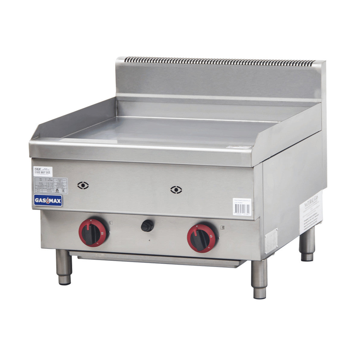 Gasmax Benchtop 2 Burner Griddle 600mm - JUS-TRG60E