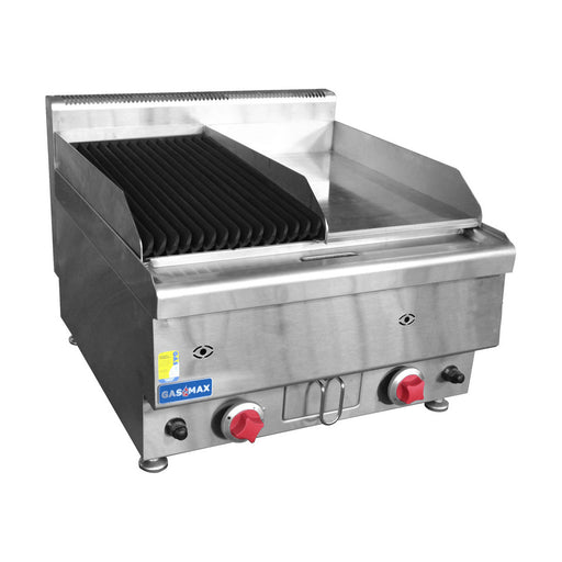 Gasmax Benchtop LPG Gas Combo 1/2 Char & 1/2 Griddle - JUS-TRGH60LPG