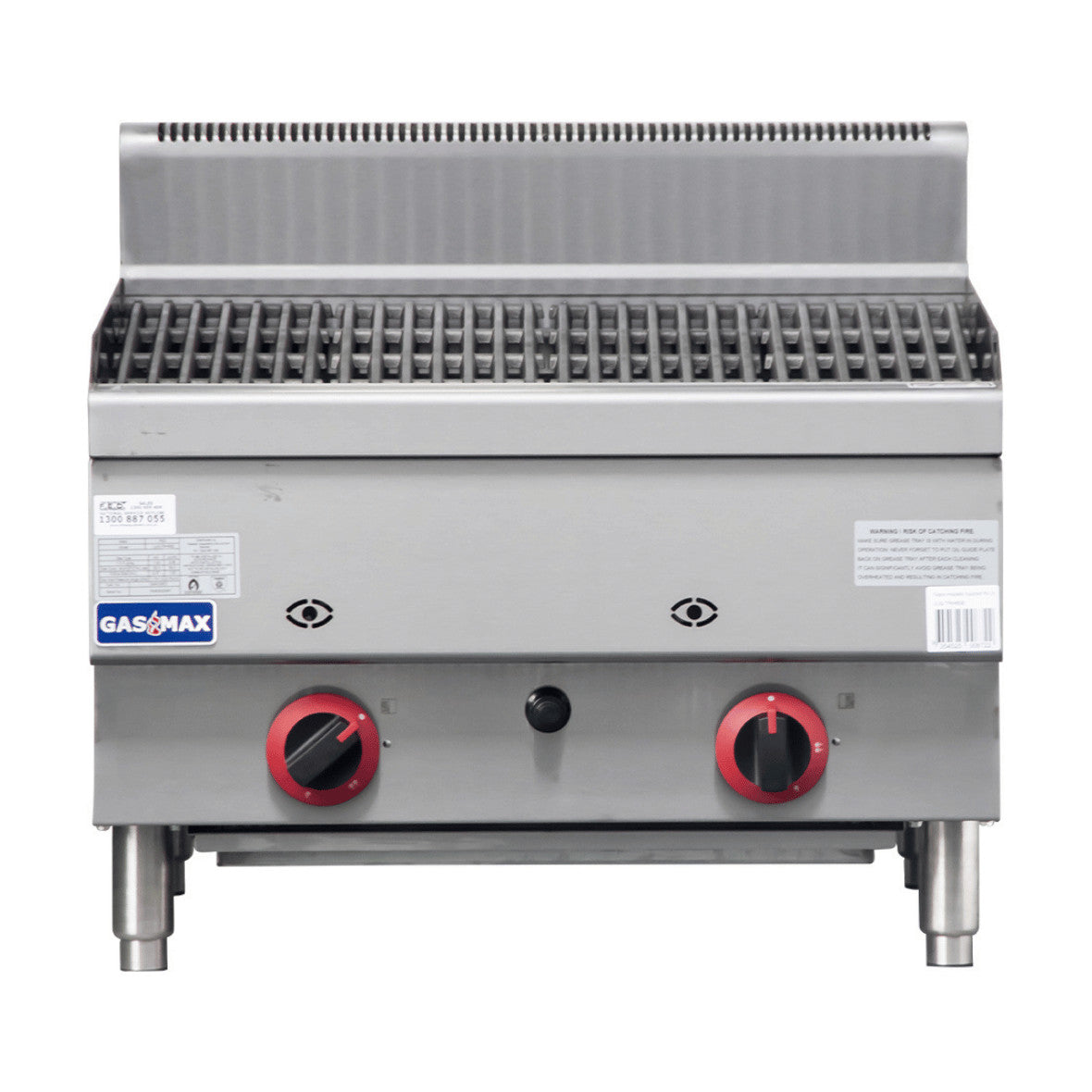 Gasmax Benchtop 2 Burner Chargrill - JUS-TRH60E