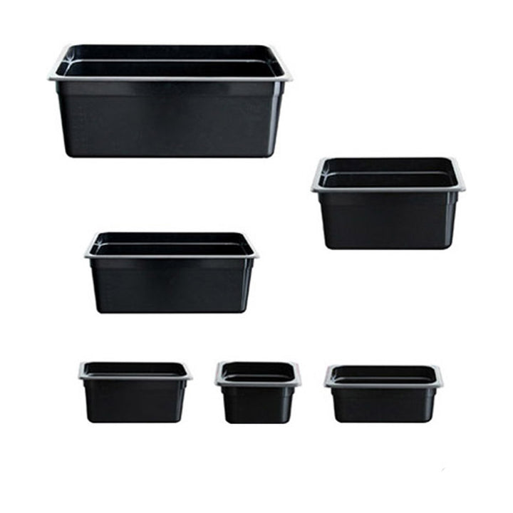 Food Tek Black Poly 1/9 x 100 mm Gastronorm Pan JW-P194B