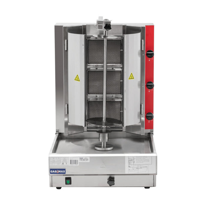 Gasmax Semi-automatic 3 Burner Natural Gas Kebab Machine - KB-3