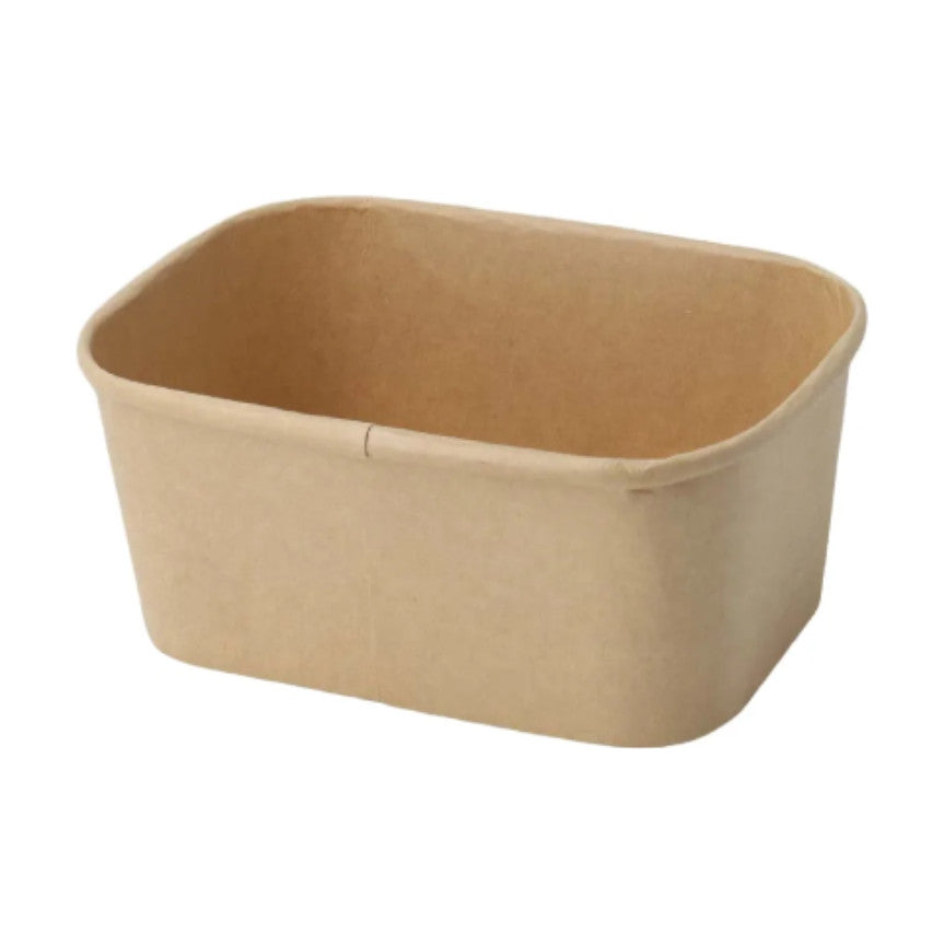 PakMax 1000ML Kraft Paper Rectangular Bowl - KPRB-1000-120