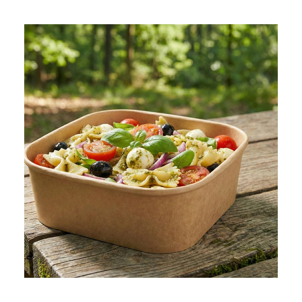 PakMax 580ML Kraft Paper Rectangular Bowl - KPRB-500