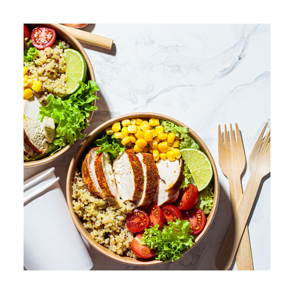 PakMax 500ML Kraft Paper Salad Bowl - KPSB-45H-500