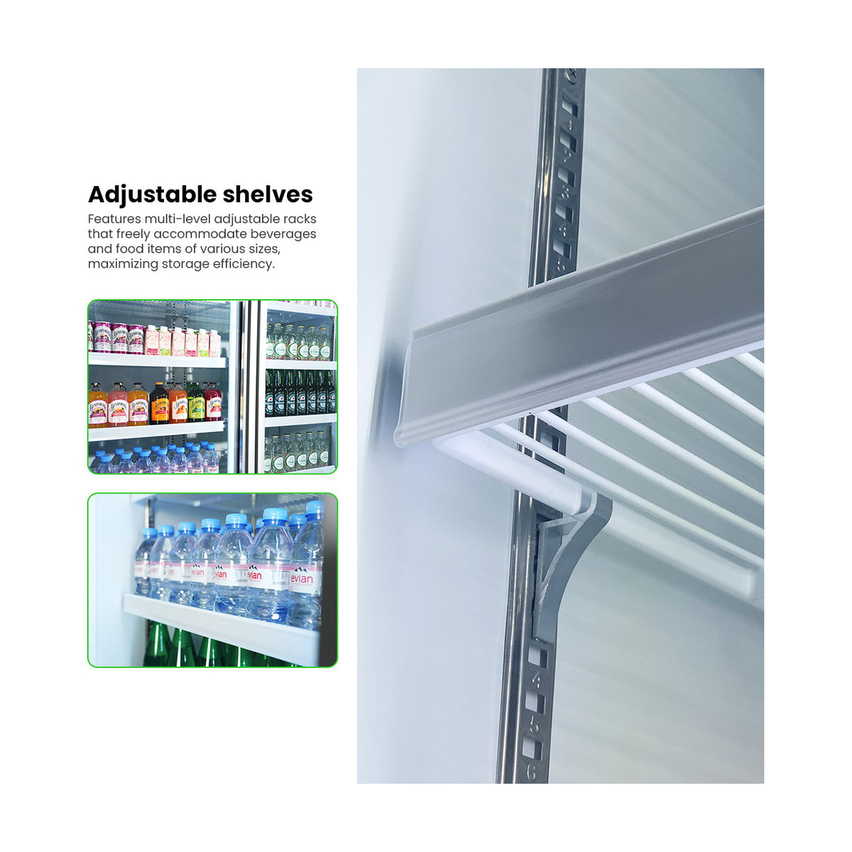 Thermaster Double Door Supermarket Fridge 1081L - LG-1000GBM