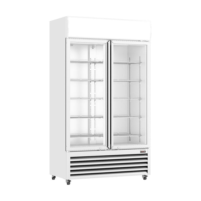 Thermaster Colourbond Upright Beverage Fridge 2 Doors White 885L - LG-1000P