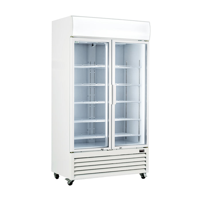 Thermaster Colourbond Upright Beverage Fridge 2 Doors White 885L - LG-1000P