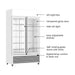 Thermaster Colourbond Upright Beverage Fridge 2 Doors White 885L - LG-1000P